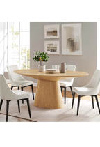 Quillon 75 Round Dining Table,Oak