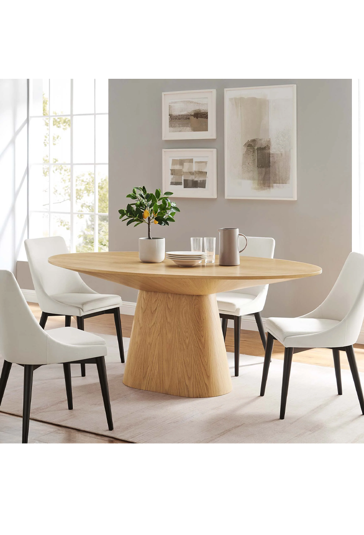 Quillon 75 Round Dining Table,Oak
