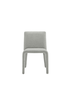 Chaise de salle à manger en tissu Noviara, gris tourterelle