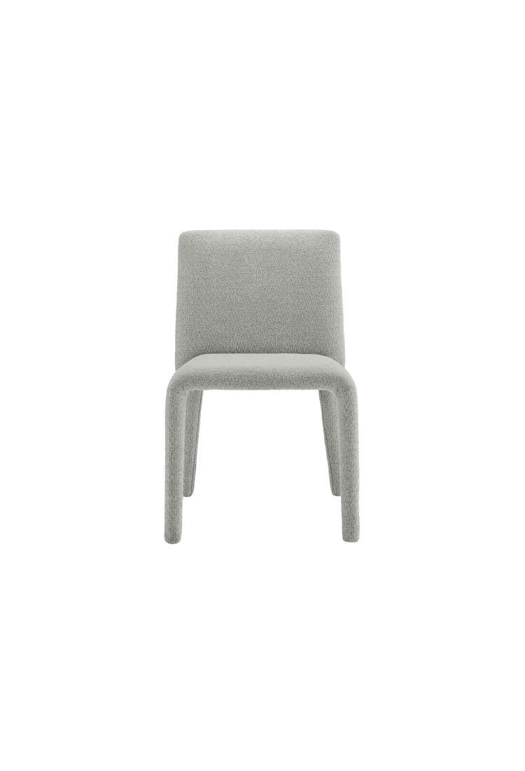 Chaise de salle à manger en tissu Noviara, gris tourterelle