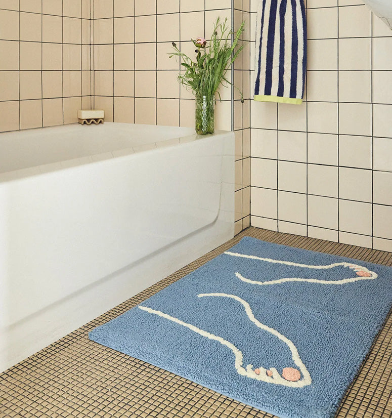 Tapis de bain Footsie, bleu