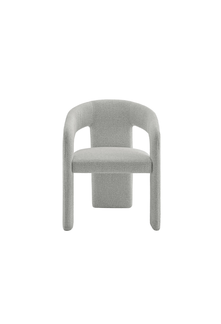 Chaise de salle à manger en tissu Elyssia, gris tourterelle