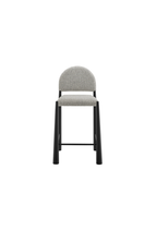 Tabouret de bar en tissu Alura, noir camel