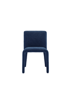 Chaise de salle à manger en tissu Noviara, bleu marine