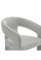 Chaise de salle à manger en tissu Elyssia, gris tourterelle