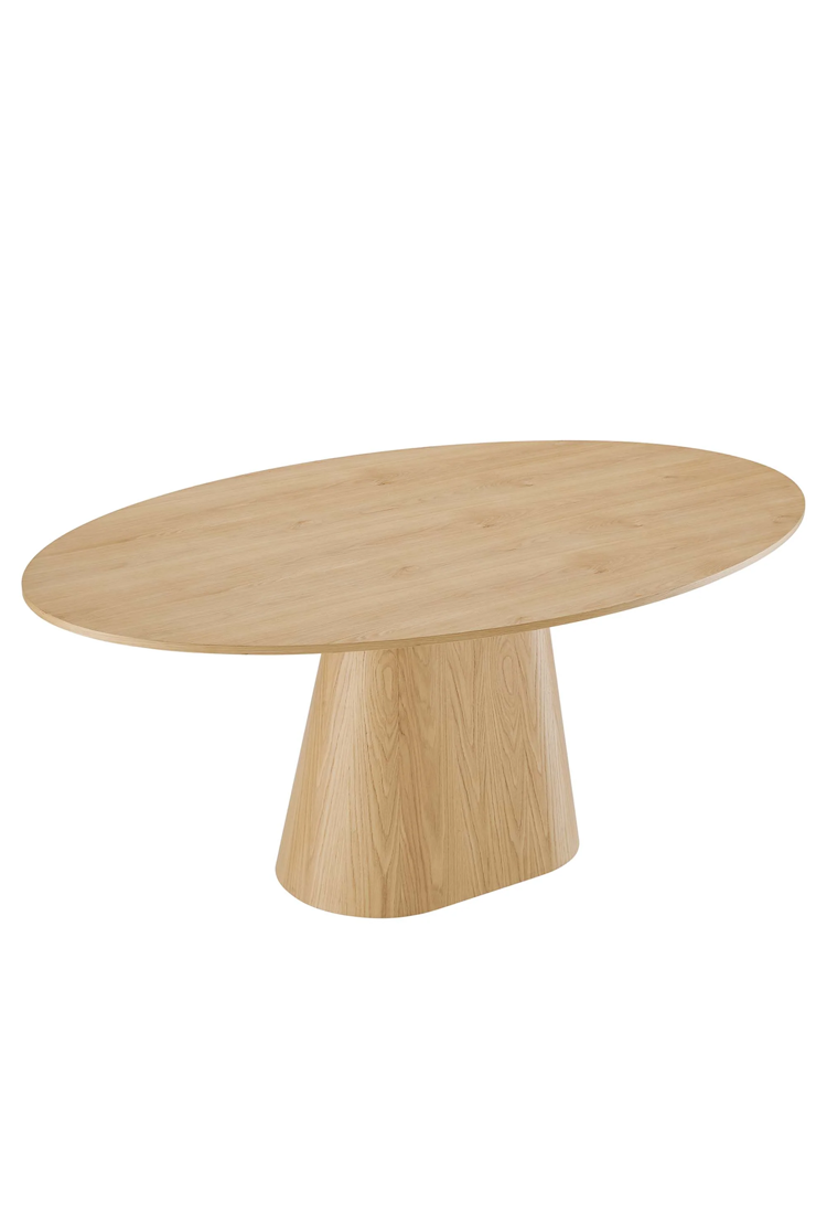 Quillon 75 Round Dining Table,Oak