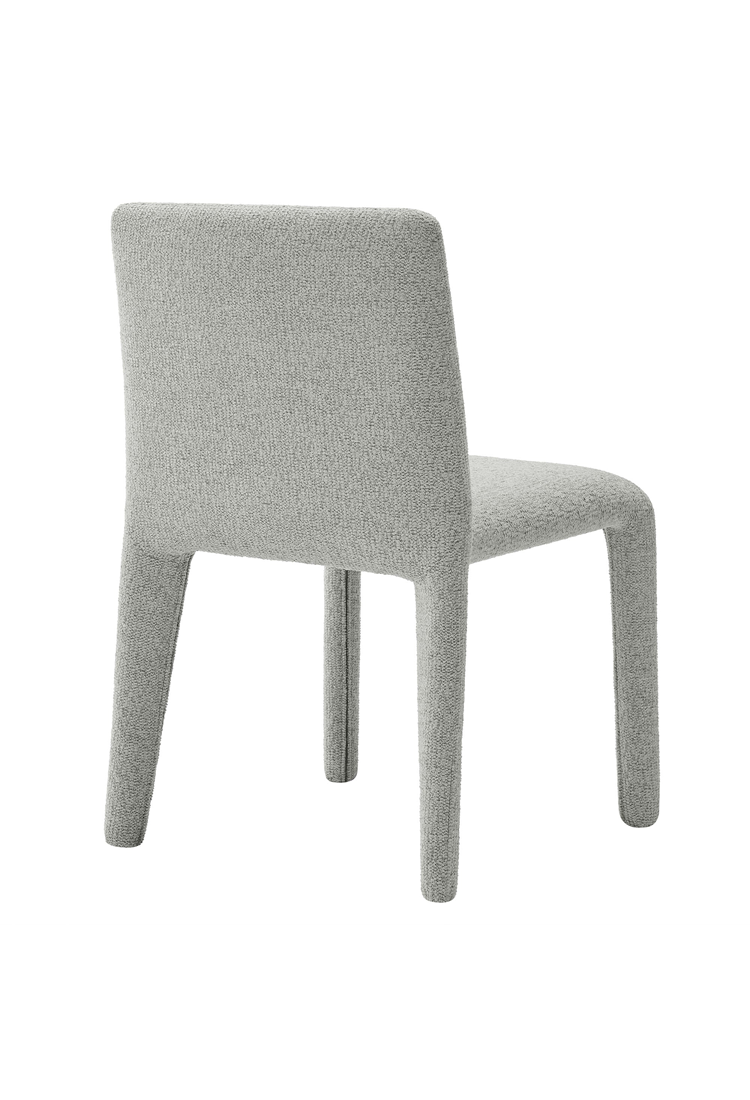 Chaise de salle à manger en tissu Noviara, gris tourterelle