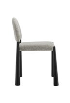 Chaise de salle à manger en tissu Alura, noir camel