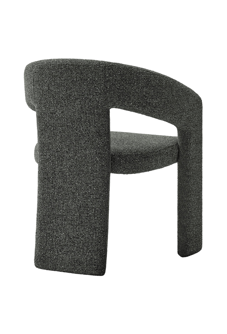 Chaise de salle à manger en tissu Elyssia, anthracite