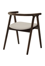 Chaise de salle à manger Serene en cuir et bois, pierre