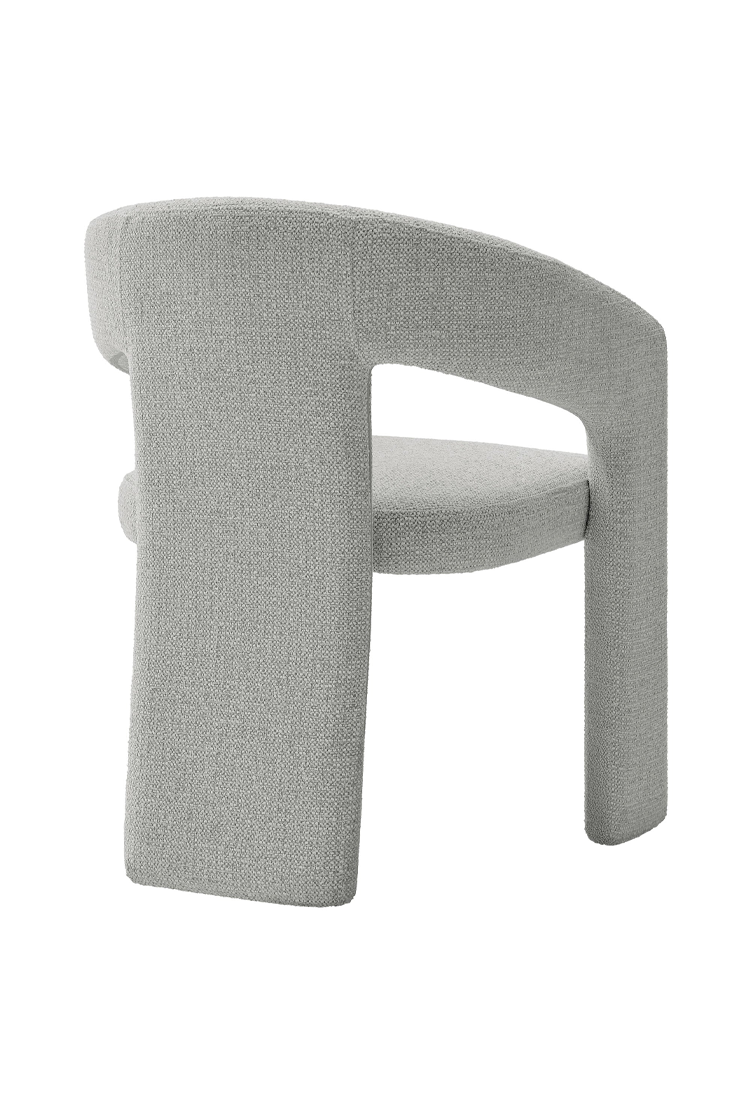 Chaise de salle à manger en tissu Elyssia, gris tourterelle