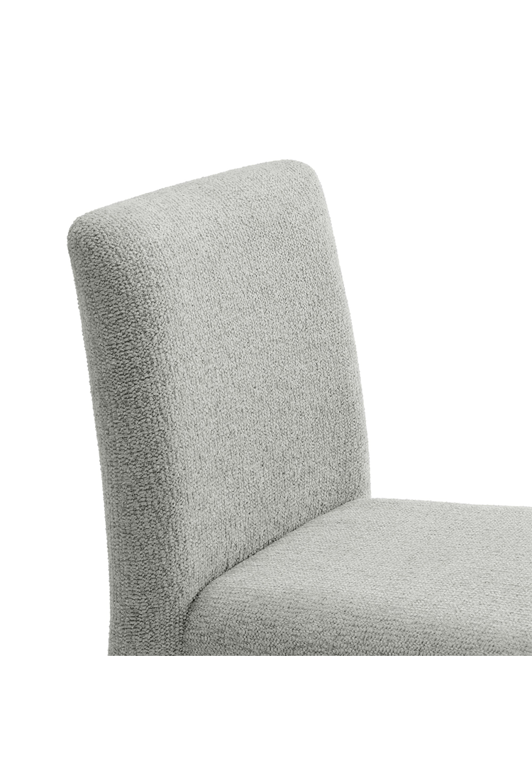 Chaise de salle à manger en tissu Noviara, gris tourterelle