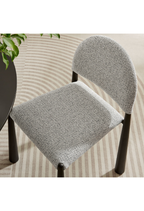 Chaise de salle à manger en tissu Alura, noir camel