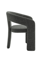 Chaise de salle à manger en tissu Elyssia, anthracite