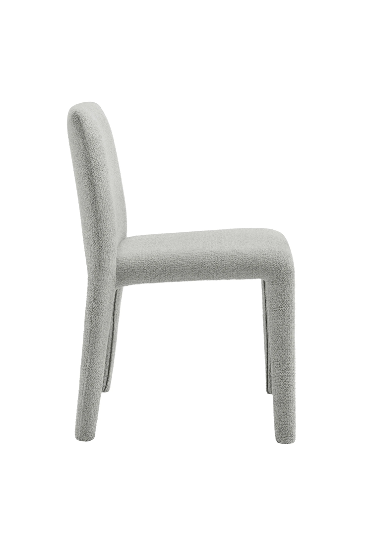 Chaise de salle à manger en tissu Noviara, gris tourterelle