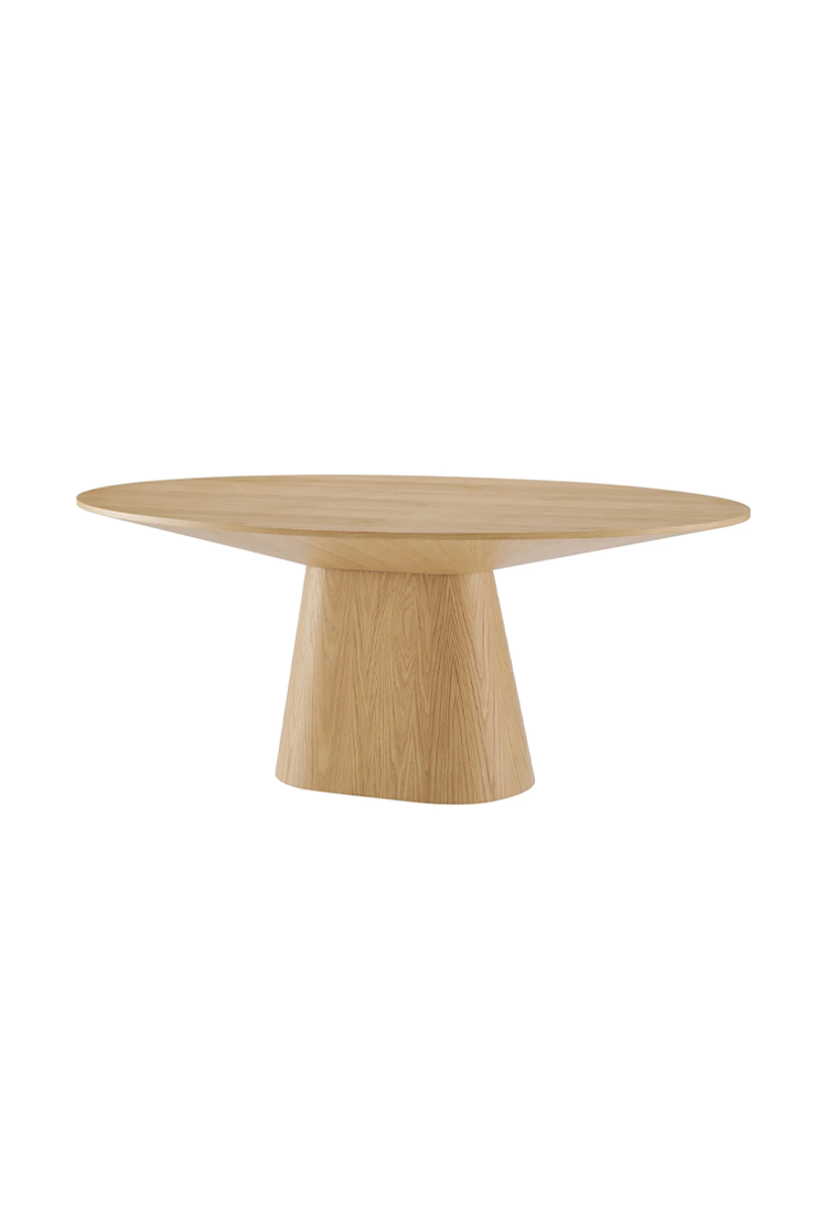 Quillon 75 Round Dining Table,Oak