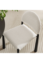 Chaise de salle à manger en tissu Alura, noir crème