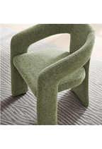 Chaise de salle à manger en tissu Elyssia, motif feuille