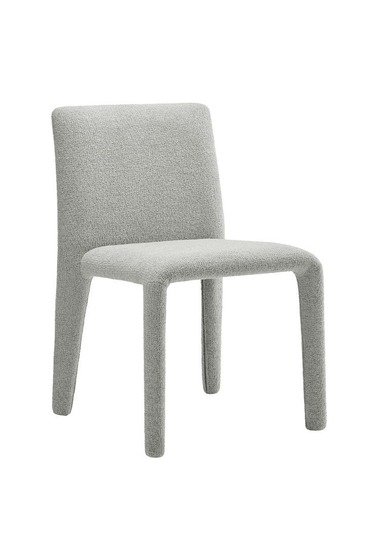 Chaise de salle à manger en tissu Noviara, gris tourterelle