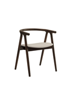 Chaise de salle à manger Serene en cuir et bois, pierre