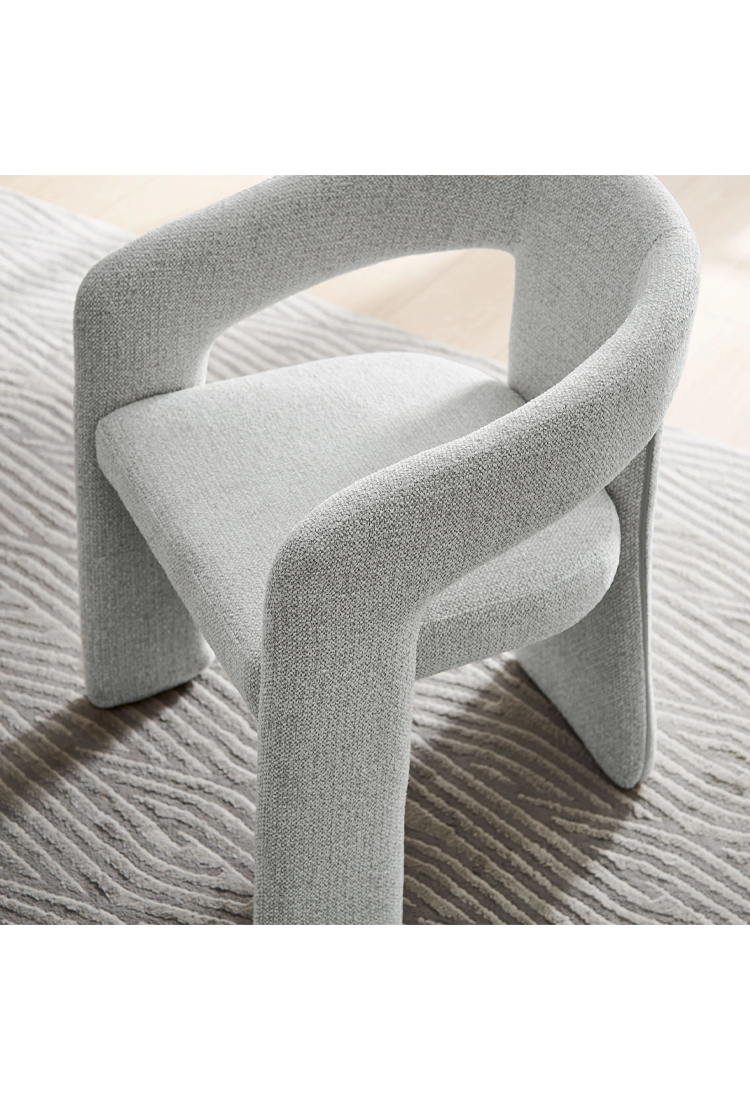 Chaise de salle à manger en tissu Elyssia, gris tourterelle