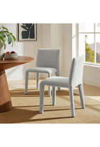 Chaise de salle à manger en tissu Noviara, gris tourterelle