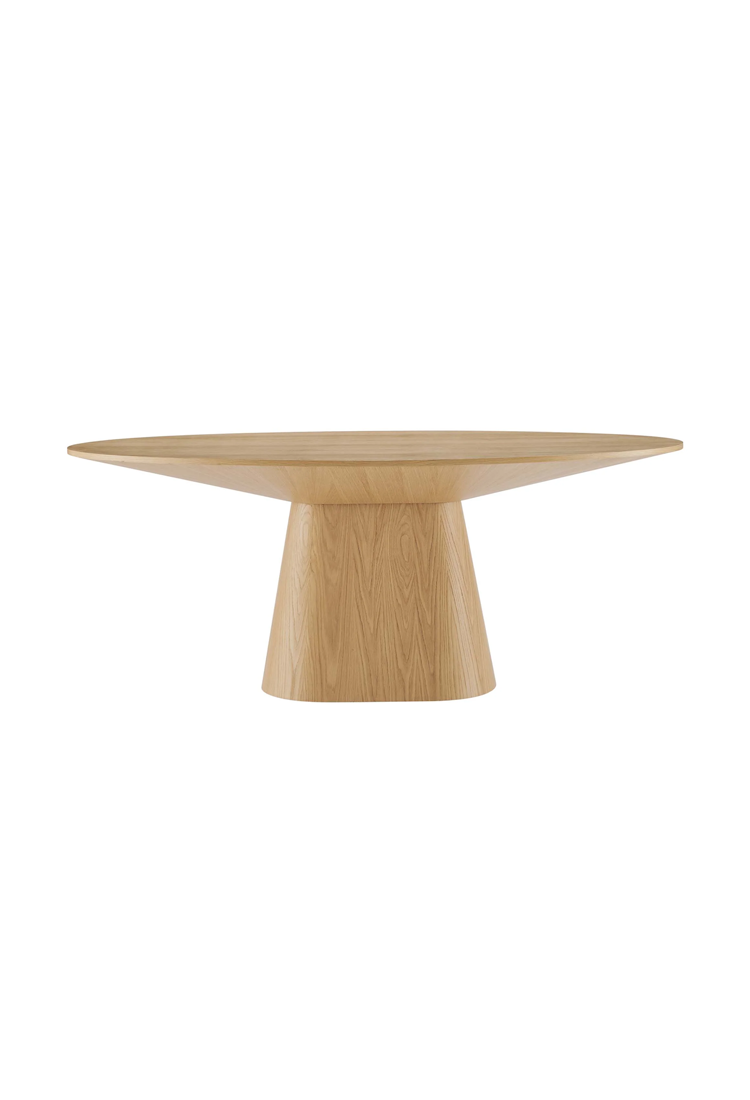 Quillon 75 Round Dining Table,Oak
