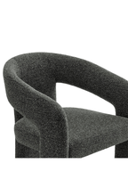 Chaise de salle à manger en tissu Elyssia, anthracite