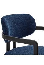 Marbella Fabric and Metal Dining Chair,Black Navy