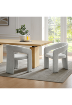 Chaise de salle à manger en tissu Elyssia, gris tourterelle