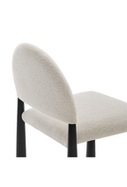 Chaise de salle à manger en tissu Alura, noir crème