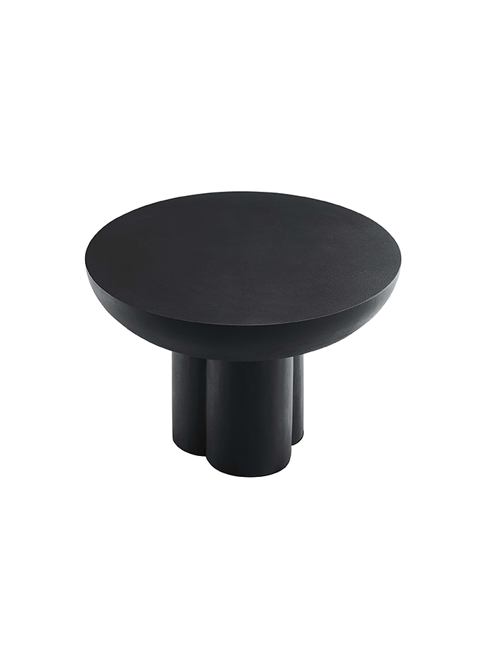 Table basse ronde Caspa, noire