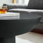 Table basse ronde Caspa, noire