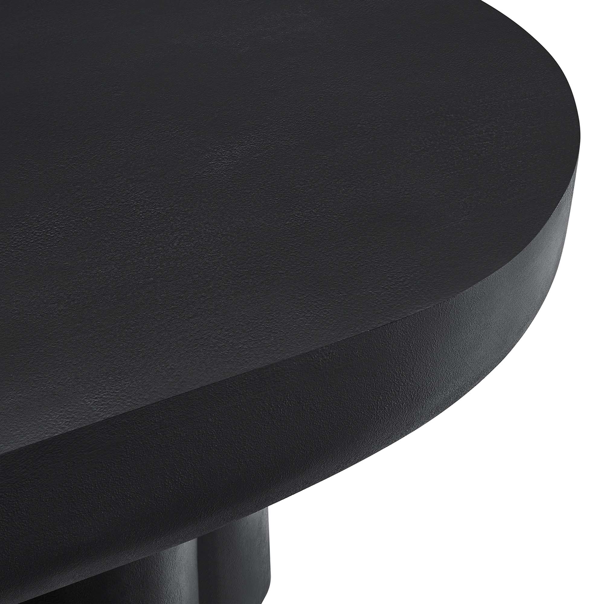 Table basse ovale Caspa, noire