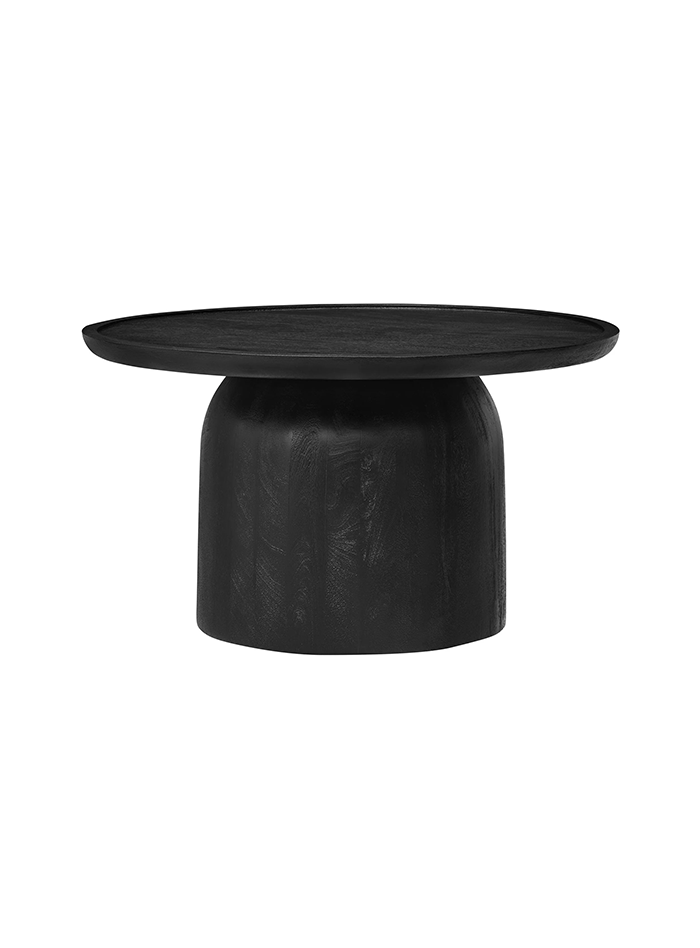 Table basse ronde Hollo, noire
