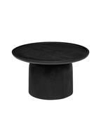 Table basse ronde Hollo, noire