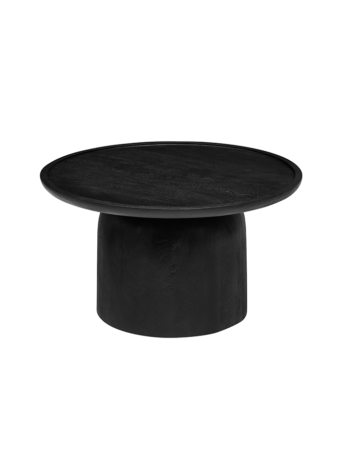 Table basse ronde Hollo, noire