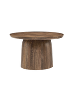 Table basse ronde Hollo, noyer