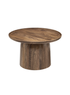 Table basse ronde Hollo, noyer