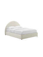 Lit double en velours Resorts, couleur crème