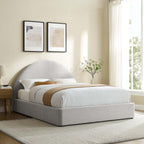 Lit king size rembourré Resorts, gris clair