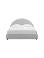 Lit king size rembourré Resorts, gris clair