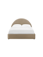 Lit Queen en velours Resorts, taupe