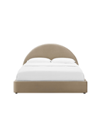 Lit King Size en velours Resorts, taupe