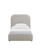 Lit simple rembourré Heather, gris clair