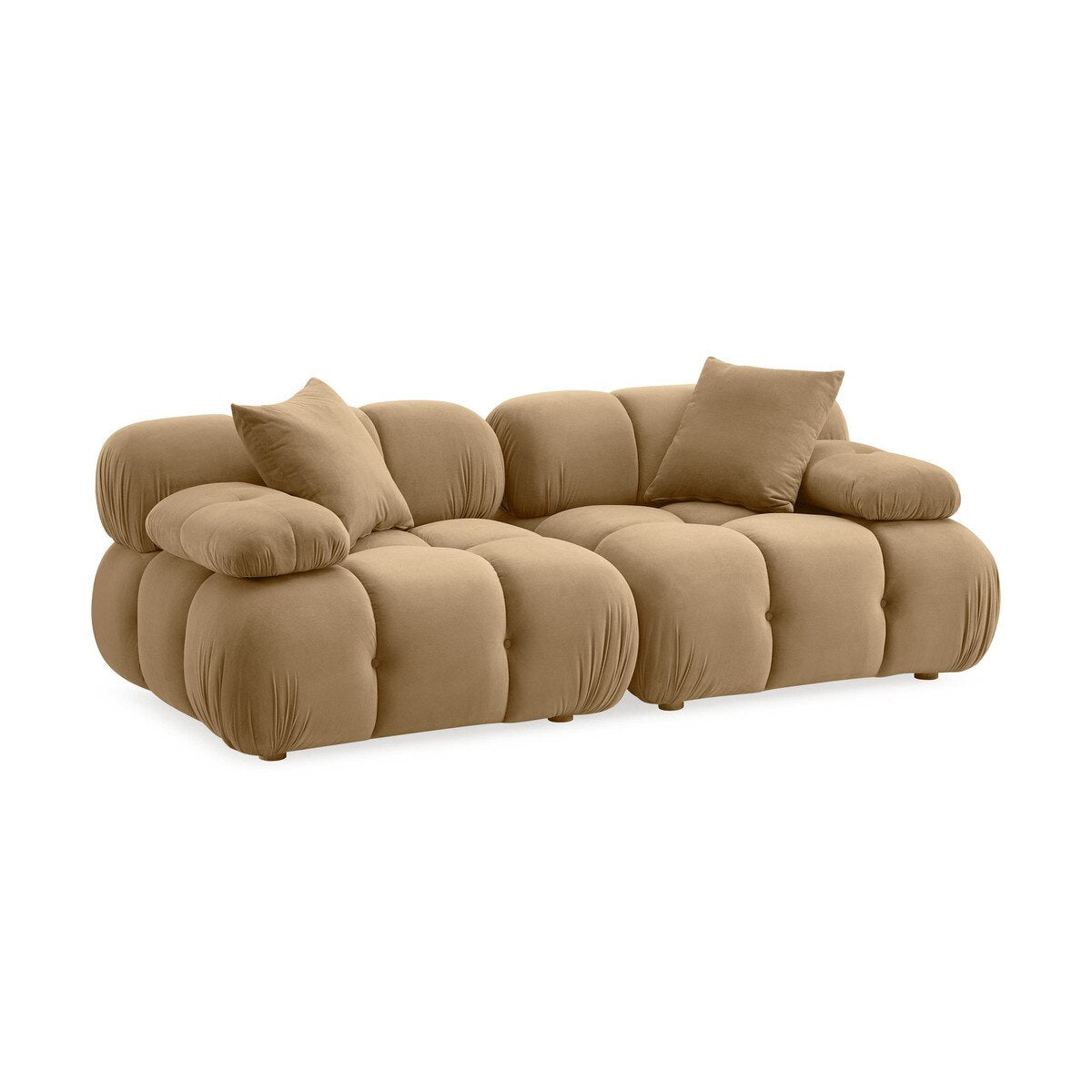 Causeuse en velours Huggy Café Au Lait