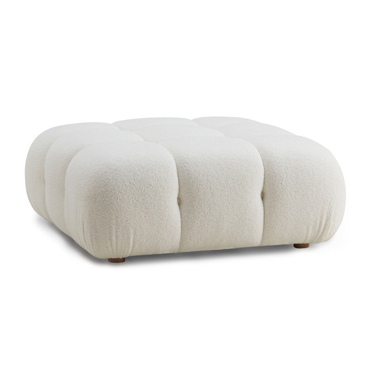Pouf modulaire végétalien Huggy Cream