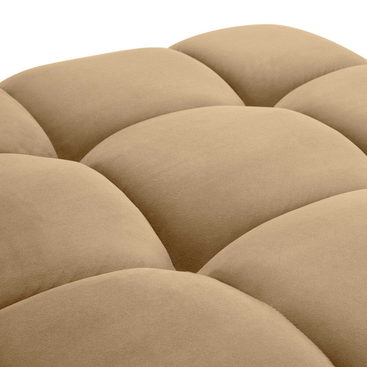 Pouf modulaire en velours Huggy Café Au Lait