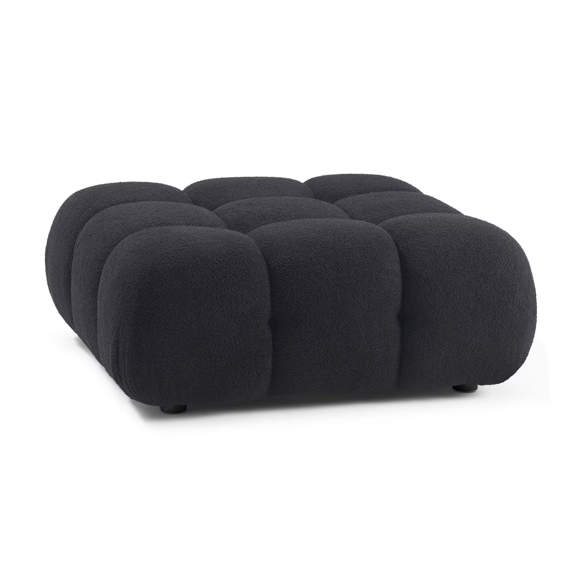 Pouf modulaire végétalien Huggy noir