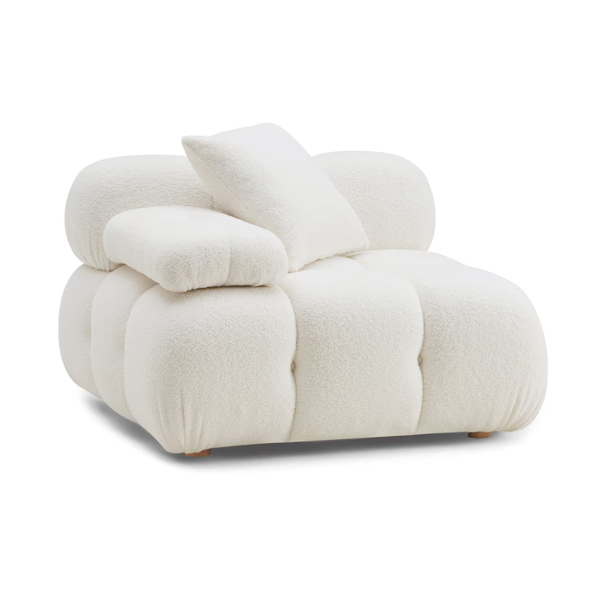 Chaise d'angle modulaire végétalienne Huggy Cream